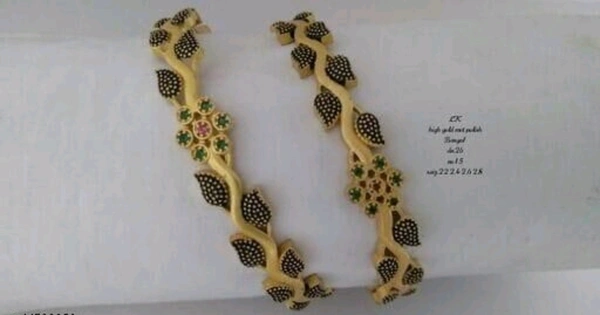 DIVA CHUNKY Gold Plated Brass Bracelet & Bangles - 2.8